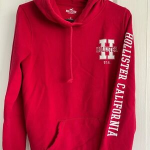 Hollister Vibrant Red Fleece Hoodie